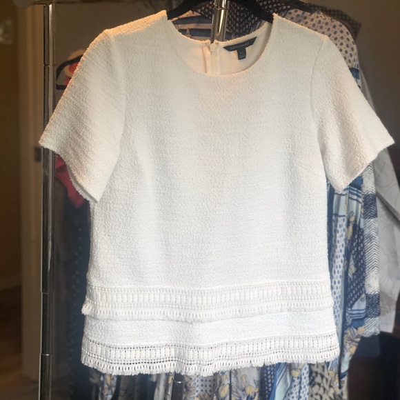 Banana Republic Tops - Final Chance! Banana Republic White Boucle Top xs